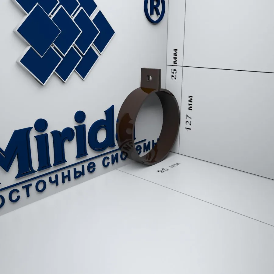 Хомут трубы графит Mirida